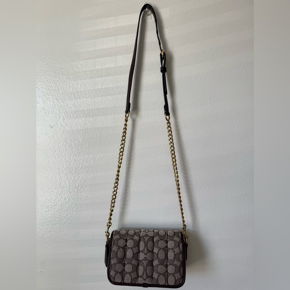 Coach Dinky 18 In Signature Jacquard With Quilting - Picture 11 of 17